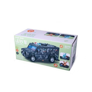گاوصندوق طرح ماشین ارتشی خاکستری Military Car Safe Box_اسباب بازی